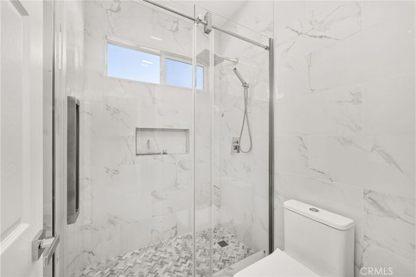 Bathroom, Glass Shower, Interior, Marble Walls