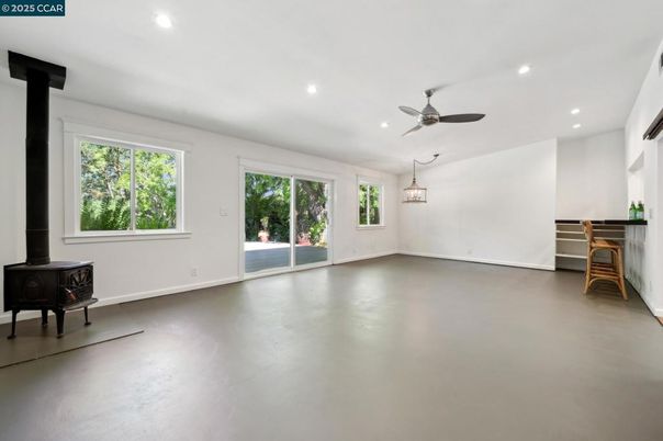 Empty room, Fireplace, Interior, Pendant Lights, Recessed Lighting