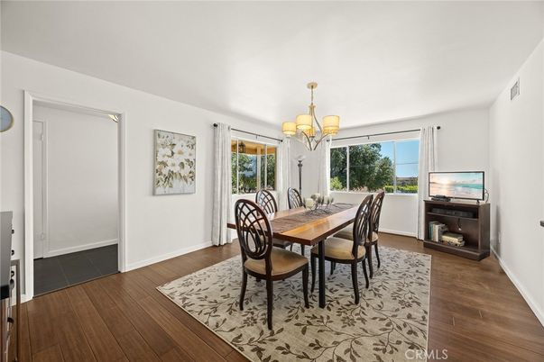 Chandelier, Dining room, Interior, Wood Texture Flooring