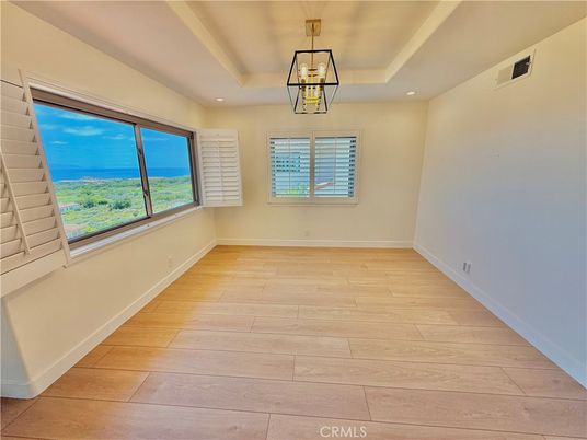 Empty room, Interior, Pendant Lights, Recessed Lighting, Wood Texture Flooring