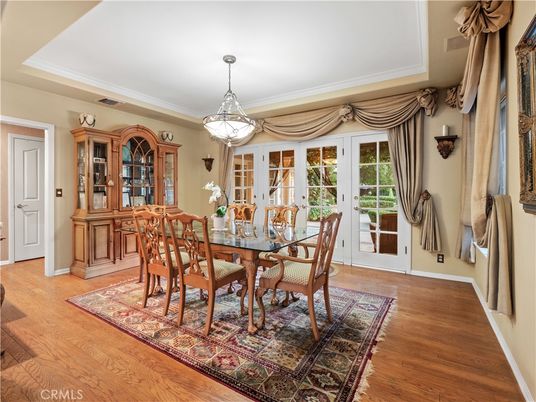 Chandelier, Dining room, Interior, Pendant Lights, Wood Texture Flooring