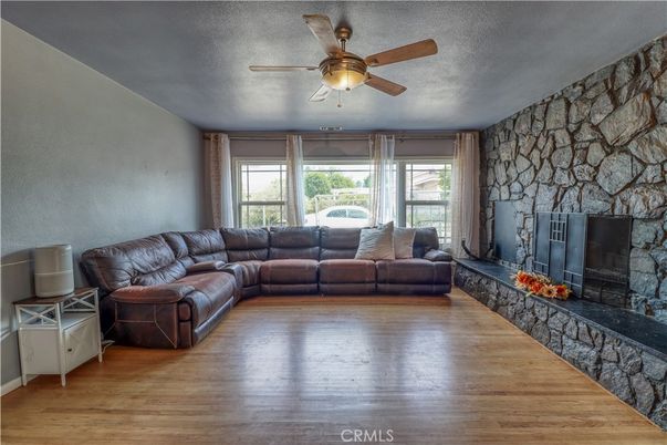 Fireplace, Interior, Living room, Stone Walls, Wood Texture Flooring