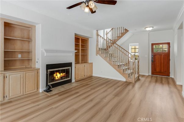 Fireplace, Interior, Wood Texture Flooring