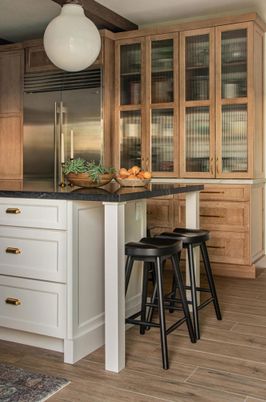 Dining room, Interior, Kitchen, Pendant Lights, Recessed Lighting, Wooden Beams, Wood Texture Flooring