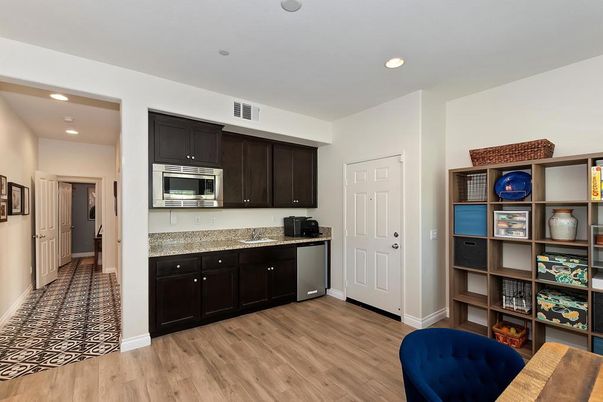 Bathroom, Dual Sink Vanities, Glass Shower, Interior, Wood Texture Flooring