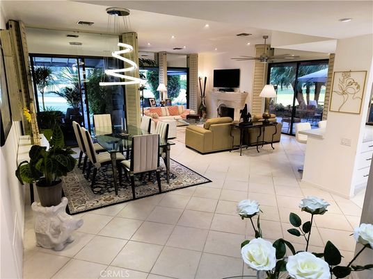 Dining room, Fireplace, Interior, Living room, Pendant Lights, Recessed Lighting