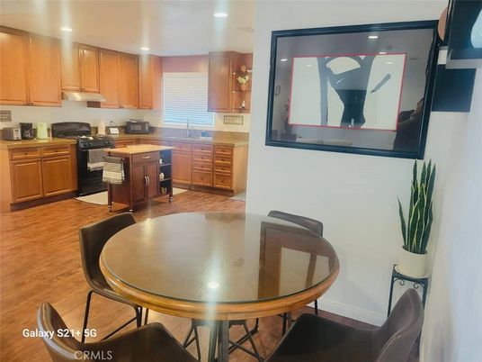 Dining room, Interior, Kitchen, Recessed Lighting, Wood Texture Flooring