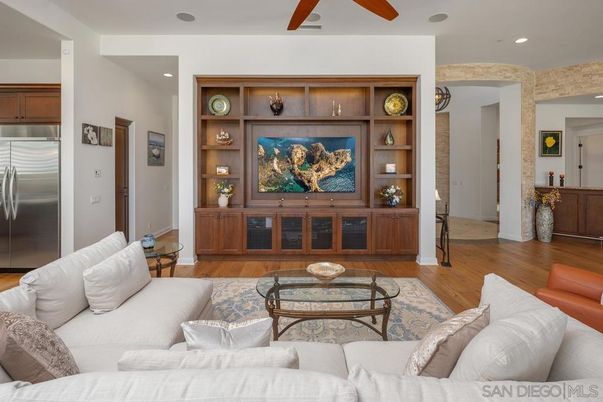 Interior, Living room, Recessed Lighting, Stainless Steel Appliances, Wood Texture Flooring