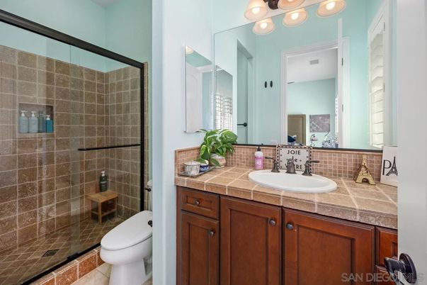Bathroom, Glass Shower, Interior, Tile Countertops