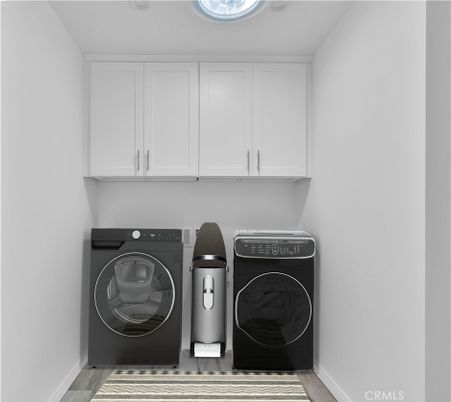 Interior, Washer, Wood Texture Flooring