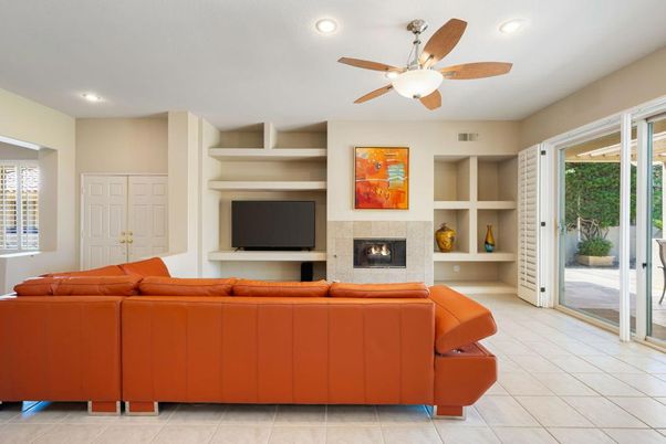 Fireplace, Interior, Living room, Recessed Lighting