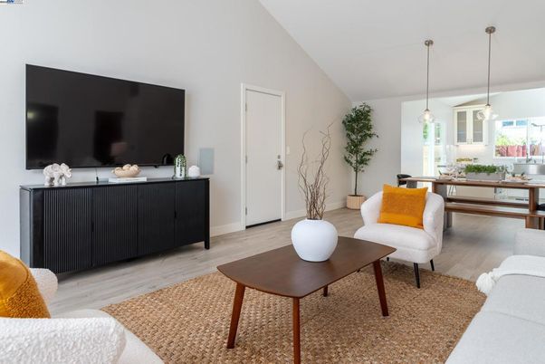 Interior, Living room, Pendant Lights, Wood Texture Flooring