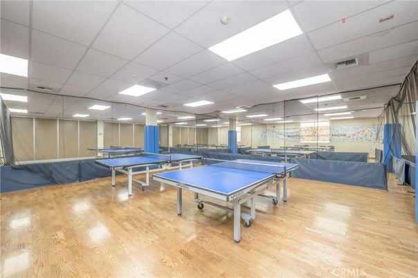 Game Room, Interior, Recessed Lighting, Wood Texture Flooring