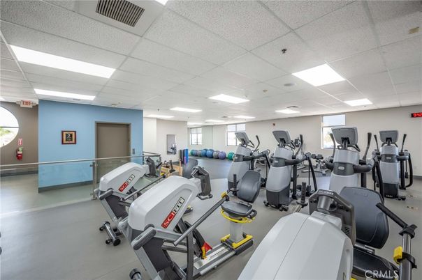 Fitness Equipment, Gym, Interior, Recessed Lighting