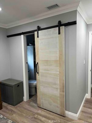 Bathroom, Interior, Recessed Lighting, Wood Texture Flooring