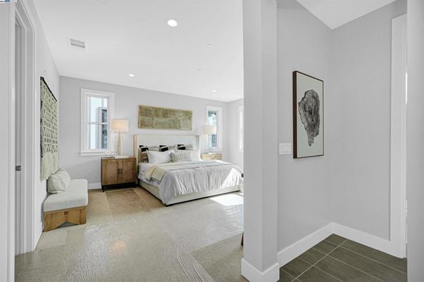 Bedroom, Interior, Recessed Lighting