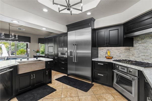Interior, Kitchen, Pendant Lights, Recessed Lighting, Stainless Steel Appliances