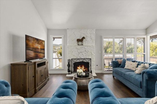Fireplace, Interior, Living room, Marble Walls, Stone Walls, Wood Texture Flooring