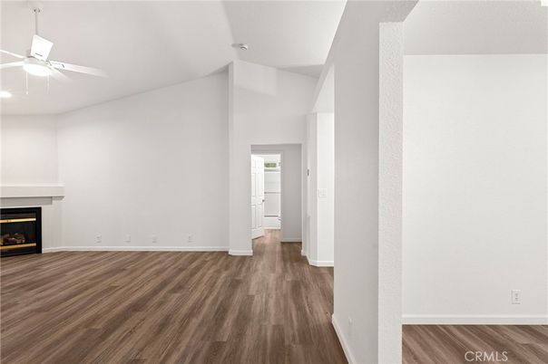 Empty room, Fireplace, Interior, Wood Texture Flooring