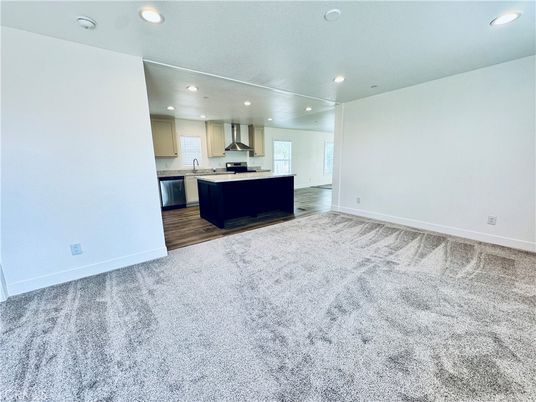 Empty room, Interior, Kitchen, Recessed Lighting