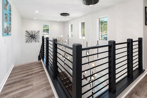 Dining room, Interior, Pendant Lights, Recessed Lighting, Wood Texture Flooring