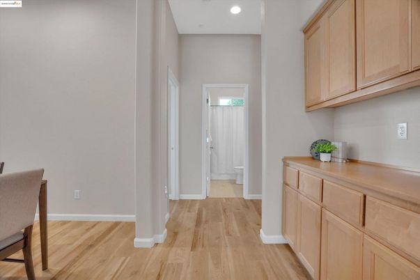 Bathroom, Interior, Recessed Lighting, Wood Texture Flooring