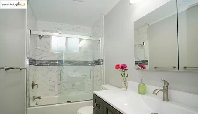 Bathroom, Glass Shower, Interior, Marble Walls