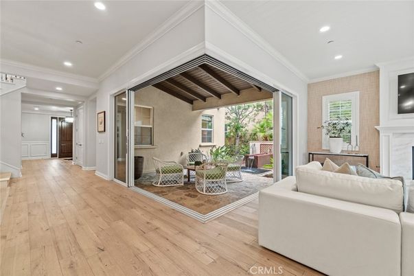 Fireplace, Interior, Recessed Lighting, Wooden Beams, Wooden Ceilings, Wood Texture Flooring