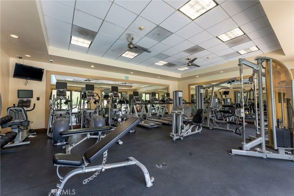Fitness Equipment, Gym, Interior, Recessed Lighting