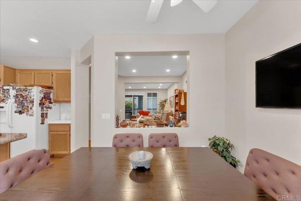 Dining room, Interior, Kitchen, Recessed Lighting, Wood Texture Flooring