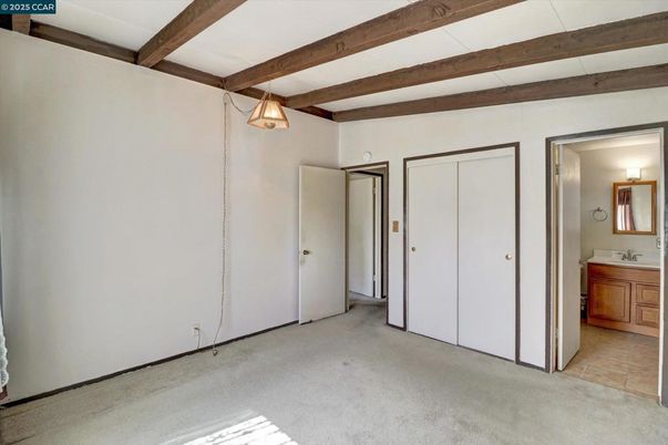 Bathroom, Empty room, Interior, Wooden Beams
