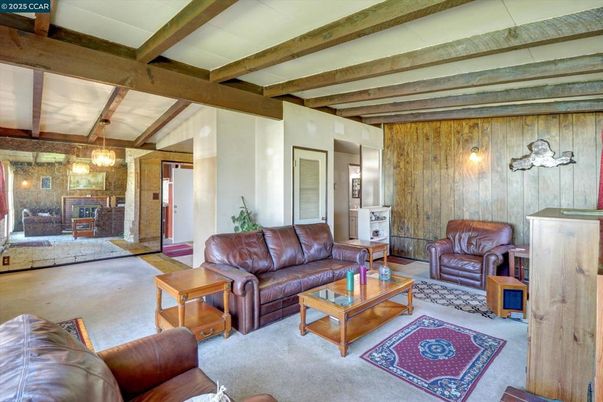 Interior, Living room, Pendant Lights, Stone Walls, Wooden Beams, Wooden Walls