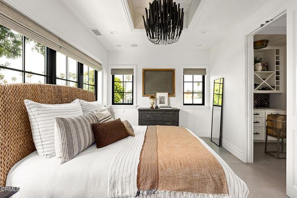 Bedroom, Chandelier, Interior