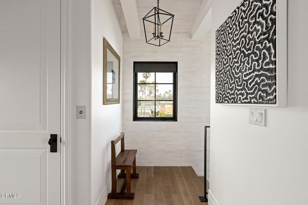 Elevator, Interior, Pendant Lights, Wood Texture Flooring