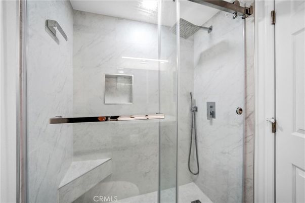 Bathroom, Glass Shower, Interior, Marble Walls