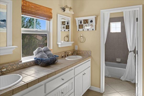 Bathroom, Dual Sink Vanities, Interior, Tile Countertops