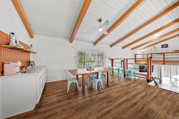 Dining room, Interior, Kitchen, Wooden Beams, Wood Texture Flooring