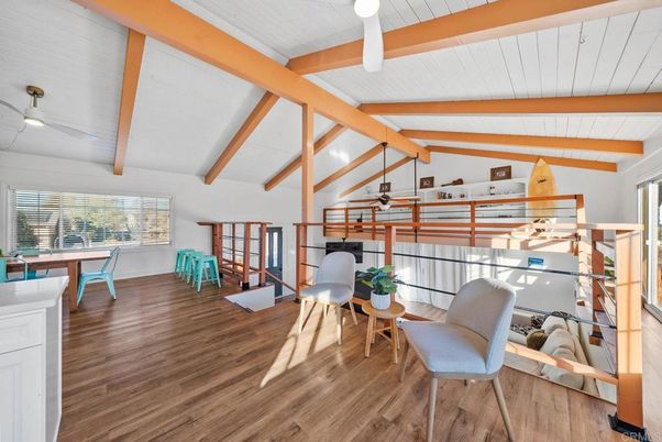 Dining room, Interior, Wooden Beams, Wood Texture Flooring