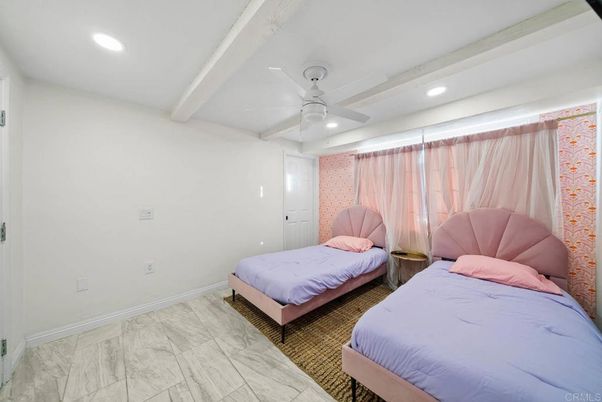 Bedroom, Interior, Marble, Recessed Lighting