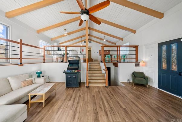 Interior, Living room, Wooden Beams, Wood Texture Flooring