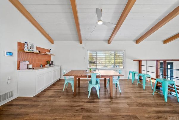 Dining room, Interior, Wooden Beams, Wood Texture Flooring