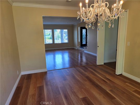Chandelier, Empty room, Interior, Wood Texture Flooring