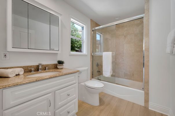 Bathroom, Glass Shower, Interior, Wood Texture Flooring