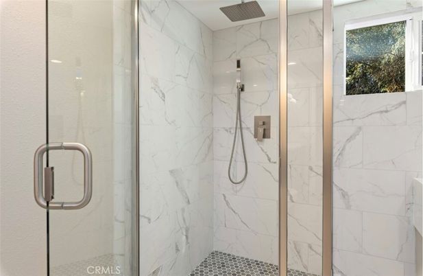 Bathroom, Glass Shower, Interior, Marble Walls