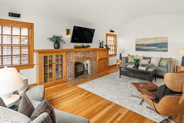 Fireplace, Interior, Living room, Wood Texture Flooring