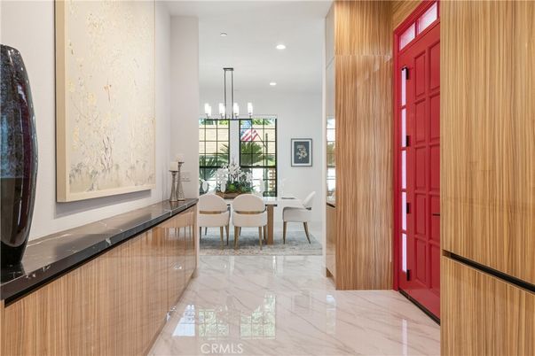 Dining room, Interior, Marble, Pendant Lights, Recessed Lighting