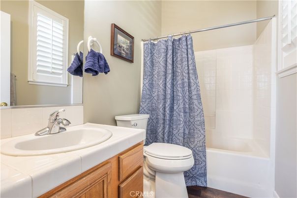 Bathroom, Interior, Tile Countertops, Wood Texture Flooring