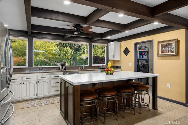 Interior, Kitchen, Recessed Lighting, Wooden Beams