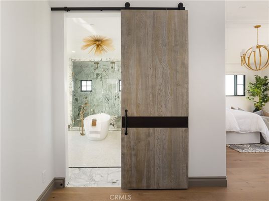 Bathroom, Bedroom, Interior, Pendant Lights, Wood Texture Flooring