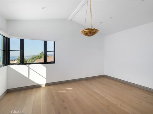 Empty room, Interior, Pendant Lights, Recessed Lighting, Wood Texture Flooring